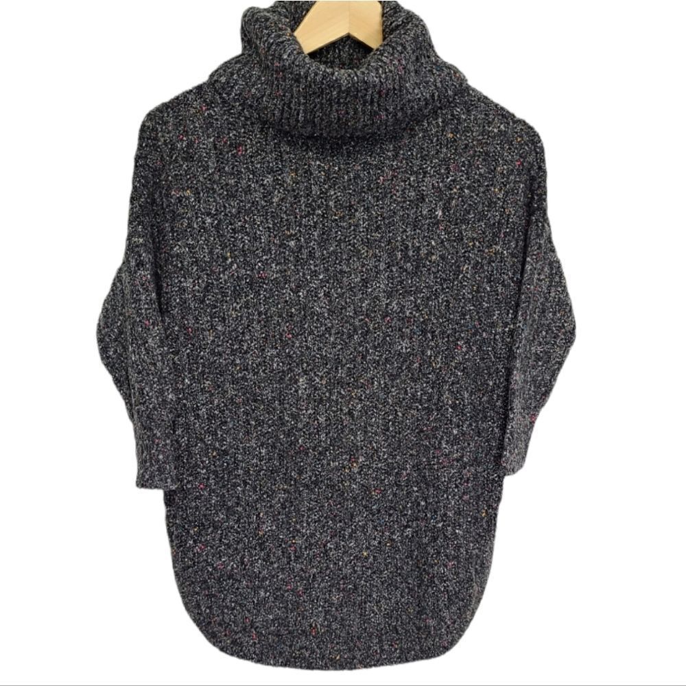 Express Cowl Neck 3/4 Sleeve Knit‎ Sweater in Gray Size XS